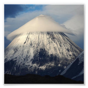 Klyuchevskaya Sopka Mountain Foto Afdruk
