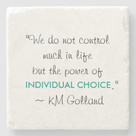 KM Golland "Power of Individual Choice"-Onderzette Stenen Onderzetter