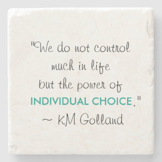 KM Golland "Power of Individual Choice"-Onderzette Stenen Onderzetter