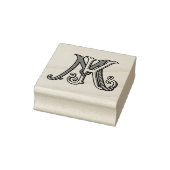 KM Initials MK Monogram Rubber Ink Stamp Wedding Rubberstempel (Stempel)
