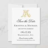 KM Monogram of MK Monogram Save The Date (Voorkant)
