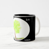 km tree painting mug tweekleurige koffiemok (Voorkant rechts)