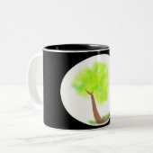 km tree painting mug tweekleurige koffiemok (Voorkant links)