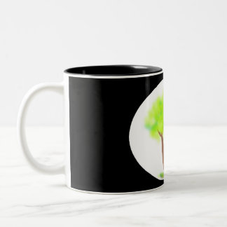 km tree painting mug tweekleurige koffiemok