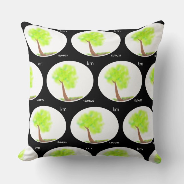 km tree painting pillow kussen (Voorkant)