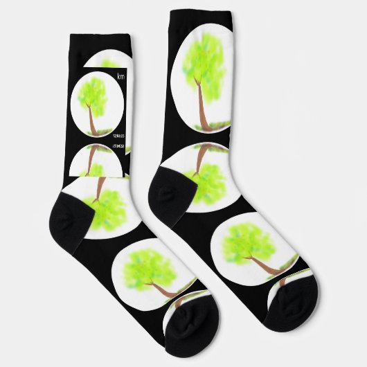 km tree painting socks sokken (Rechts)