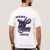 KMC Motocross "Fly with Us" Logo aan voorzijde/ach T-shirt (Achterkant)