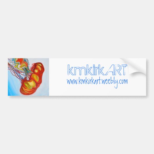 kmkirkART "Jellyfish I" bumpersticker (Voorkant)