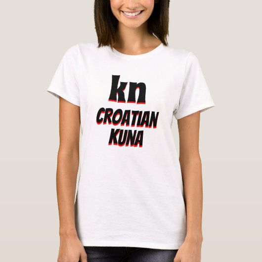 kn Kroatische kuna white T-shirt (Voorkant)