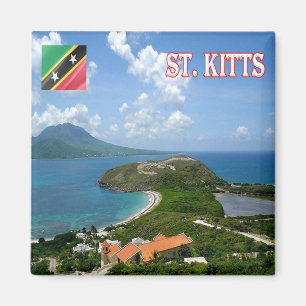 KN - Saint Kitts en Nevis - Saint Kitts Uitzicht Magneet