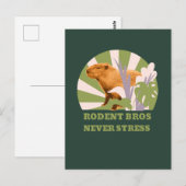 Knaagdier Broers Nooit Stress Capybara Briefkaart (Voorkant / Achterkant)