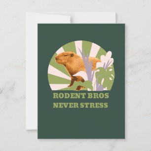 Knaagdier Broers Nooit Stress Capybara Briefkaart