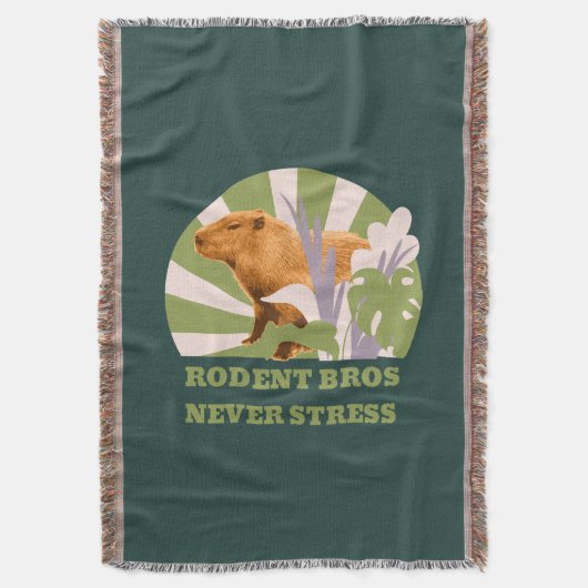 Knaagdier Broers Nooit Stress Capybara Deken (Voorkant Verticaal)