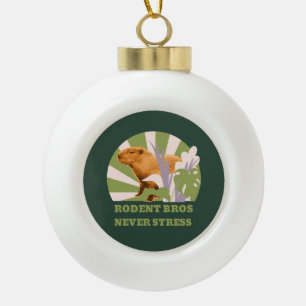 Knaagdier Broers Nooit Stress Capybara Keramische Bal Ornament