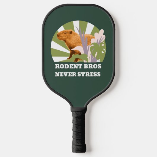 Knaagdier Broers Nooit Stress Capybara Pickleball Paddle (Voorkant)