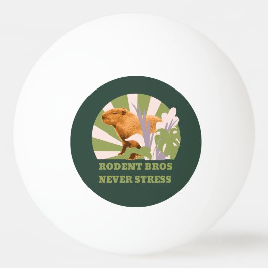 Knaagdier Broers Nooit Stress Capybara Pingpongbal (Voorkant)