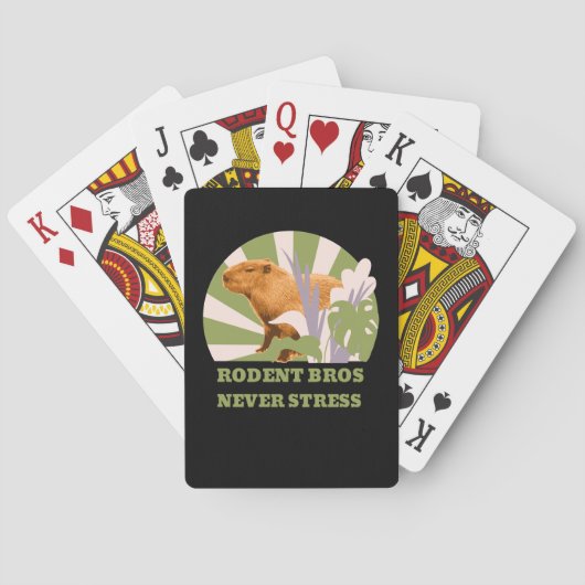 Knaagdier Broers Nooit Stress Capybara Pokerkaarten (Achterkant)