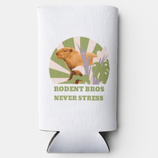 Knaagdier Broers Nooit Stress Capybara Seltzer Blikjeskoeler (Voorkant)