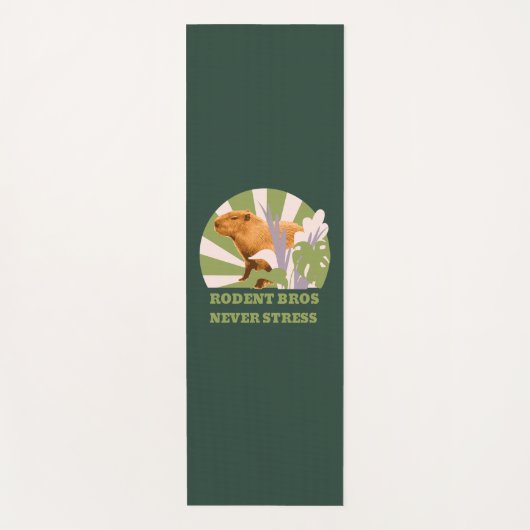 Knaagdier Broers Nooit Stress Capybara Yogamat (Voorkant)