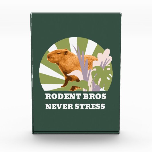Knaagdier Broers Nooit Stress Grappige Capybara Fotoblokken (Voorkant)