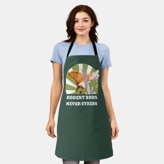 Knaagdier Broers Nooit Stress Grappige Capybara Schort (Gedragen)