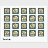 Knaagdier Broers Nooit Stress Grappige Capybara Vierkante Sticker (Vel)