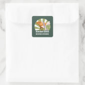 Knaagdier Broers Nooit Stress Grappige Capybara Vierkante Sticker (Tas)