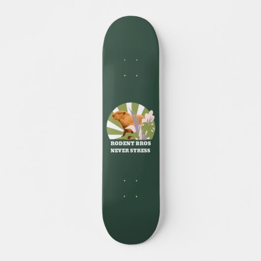 Knaagdier Bros nooit stress capibara Persoonlijk Skateboard (Voorkant)