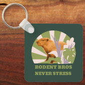 Knaagdier Bros nooit stress capibara Sleutelhanger (Voorkant)