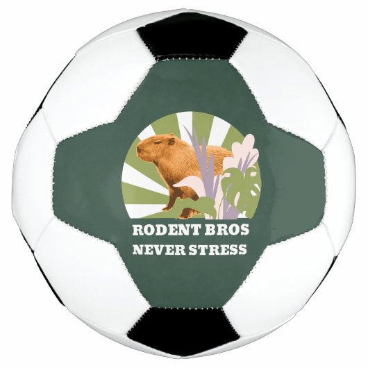 Knaagdier Bros nooit stress capibara Voetbal (Voorkant)