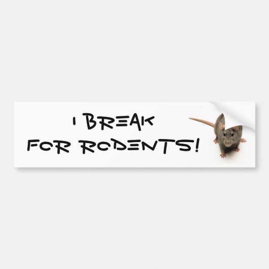 Knaagdier bumpersticker (Voorkant)
