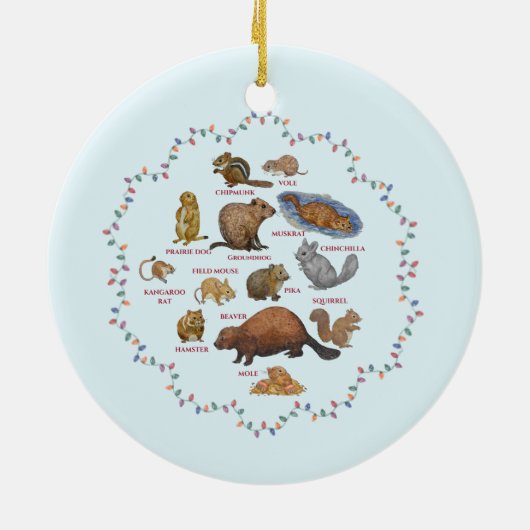 Knaagdier Christmas Tree Ornament (Achterkant)