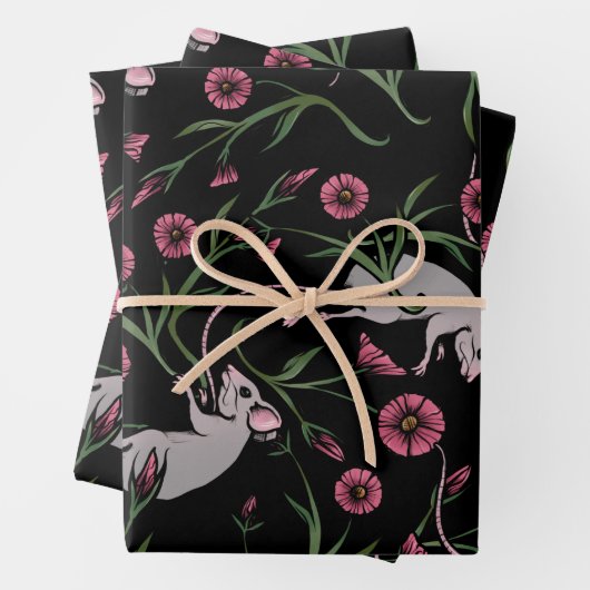 knaagdier flora inpakpapier vel (In situ)