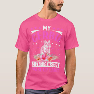 Knaagdier Gerbil Mijn Gerbil is de reden waarom ik T-shirt