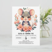 Knaagdier magische muis verjaardag kaart (Staand voorkant)