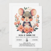 Knaagdier magische muis verjaardag kaart (Voorkant / Achterkant)