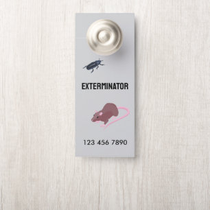 Knaagdier Pest Exterminator QR Deurhanger