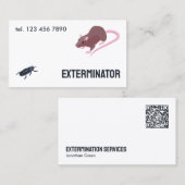 Knaagdier Pest Exterminator QR Visitekaartje (Voorkant / Achterkant)