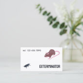 Knaagdier Pest Exterminator QR Visitekaartje (Staand voorkant)