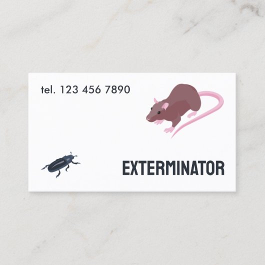 Knaagdier Pest Exterminator QR Visitekaartje (Voorkant)