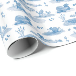 Knaagdier toilepapier (leisteenblauw) cadeaupapier