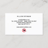 Knaagdierbestrijding rattenverdelger visitekaartje (Achterkant)