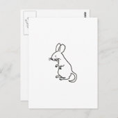 Knaagrat muis inkt tekening logo briefkaart (Voorkant / Achterkant)