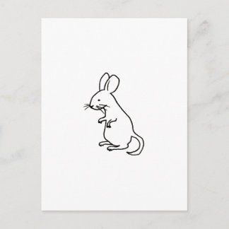 Knaagrat muis inkt tekening logo briefkaart