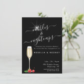 Knabbelen en Nightcaps 🌙 Koppels Douchen Kaart (Staand voorkant)