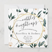 Knabbelen & Nightcaps 🌙🥂 Verlovingsfeest Kaart (Voorkant)