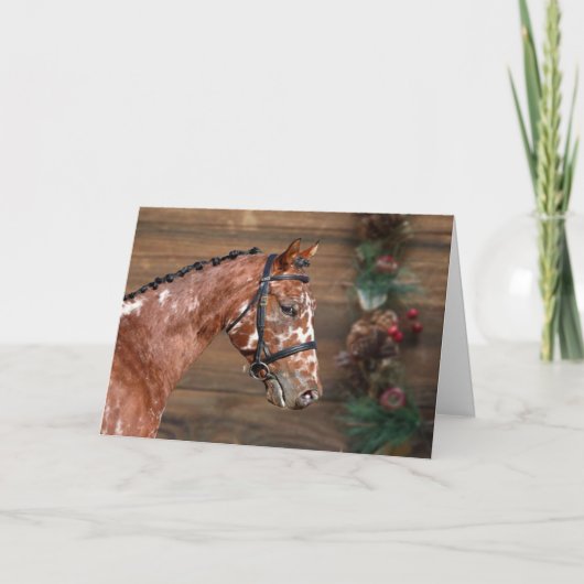 Knabstrupper Stallion Horse Kerstfeestdag Kaart (Voorkant)