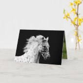 Knabstrupper Stallion loopt paard Wenskaart Kaart (Gele Bloem)