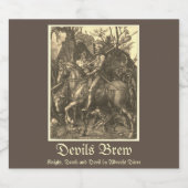 KNACHT, DOOD EN DEVIL LIKEURFLES ETIKET (Enkel label)