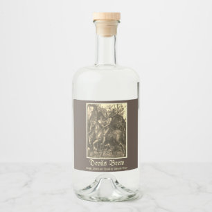 KNACHT, DOOD EN DEVIL LIKEURFLES ETIKET